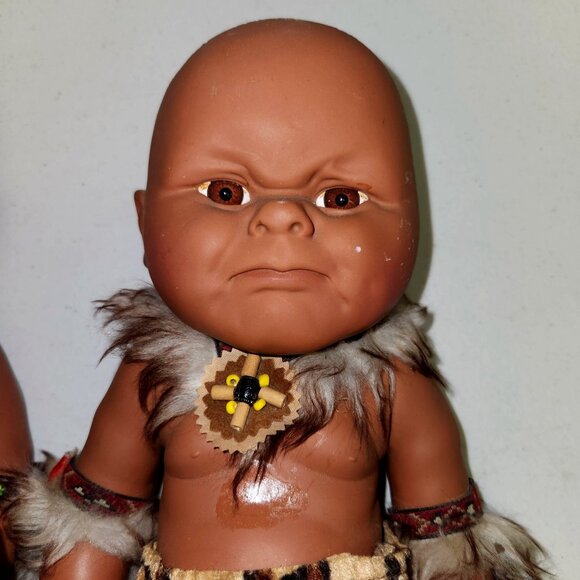16" Native American Baby Boy Doll Anatomically Correct Goldenvale Set Of 2 - Picture 2 of 11